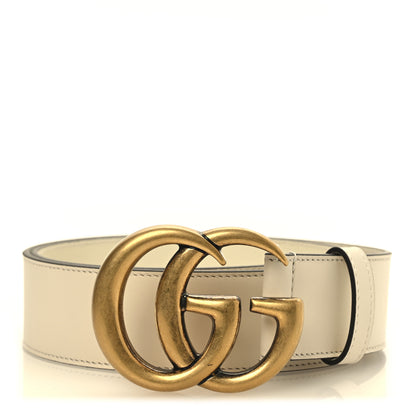 Gucci Calfskin Double G 40mm Belt 80 32 Mystic White 1 of 6