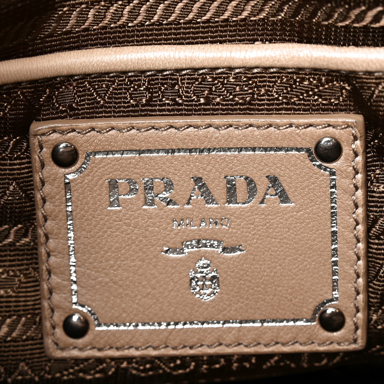 Prada Nappa Gaufre Shopping Satchel Visone 6 of 9
