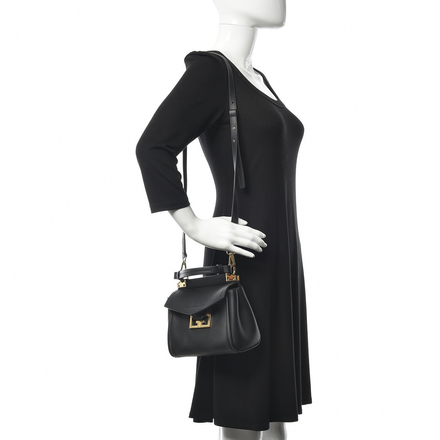 Givenchy Calfskin Mini Mystic Shoulder Bag Black 2 of 10
