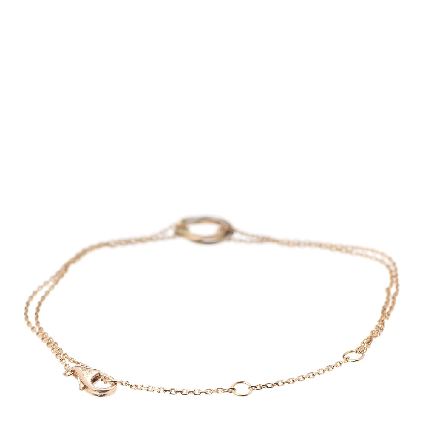 18K Pink Yellow White Gold Trinity Bracelet