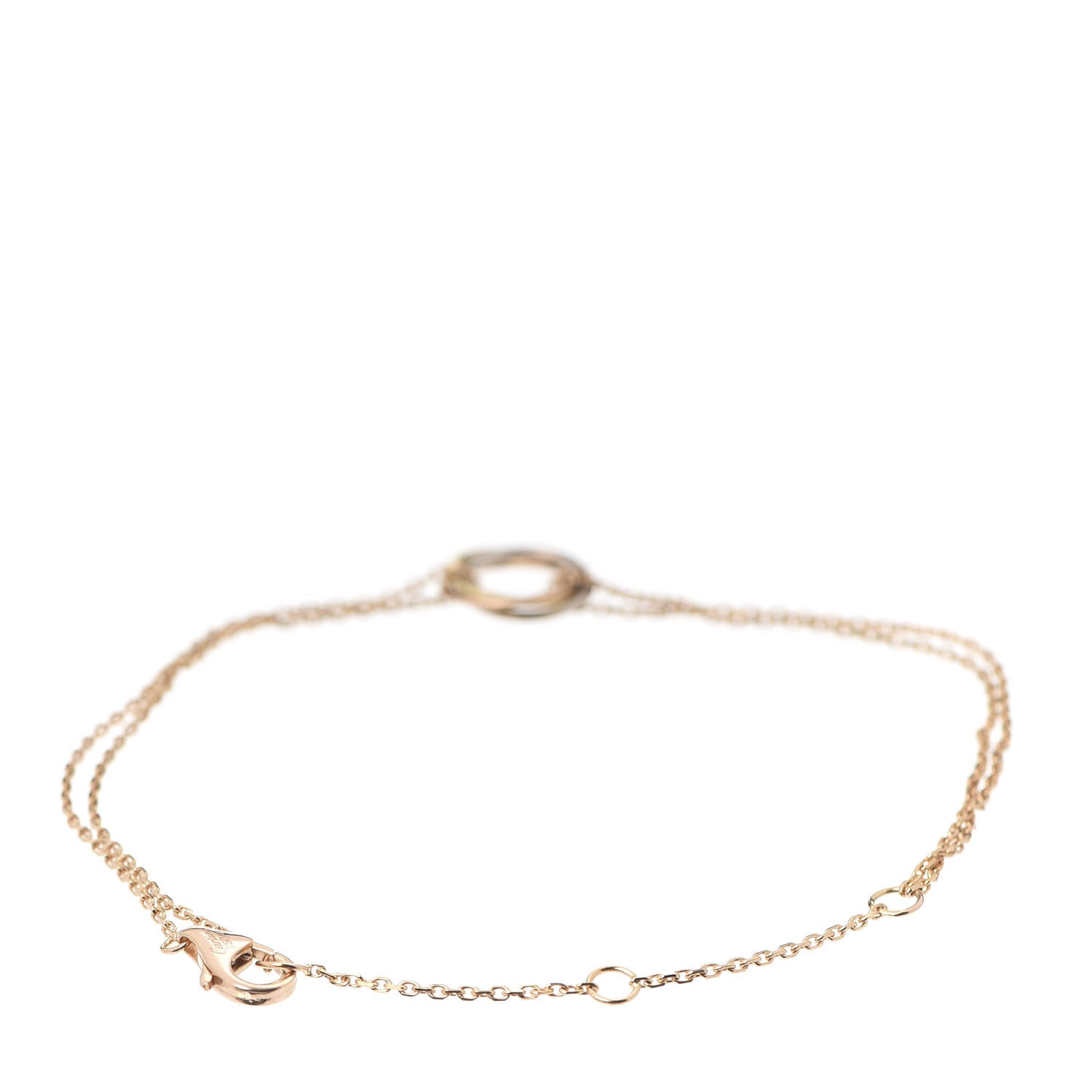 Cartier 18K Pink Yellow White Gold Trinity Bracelet 3 of 6