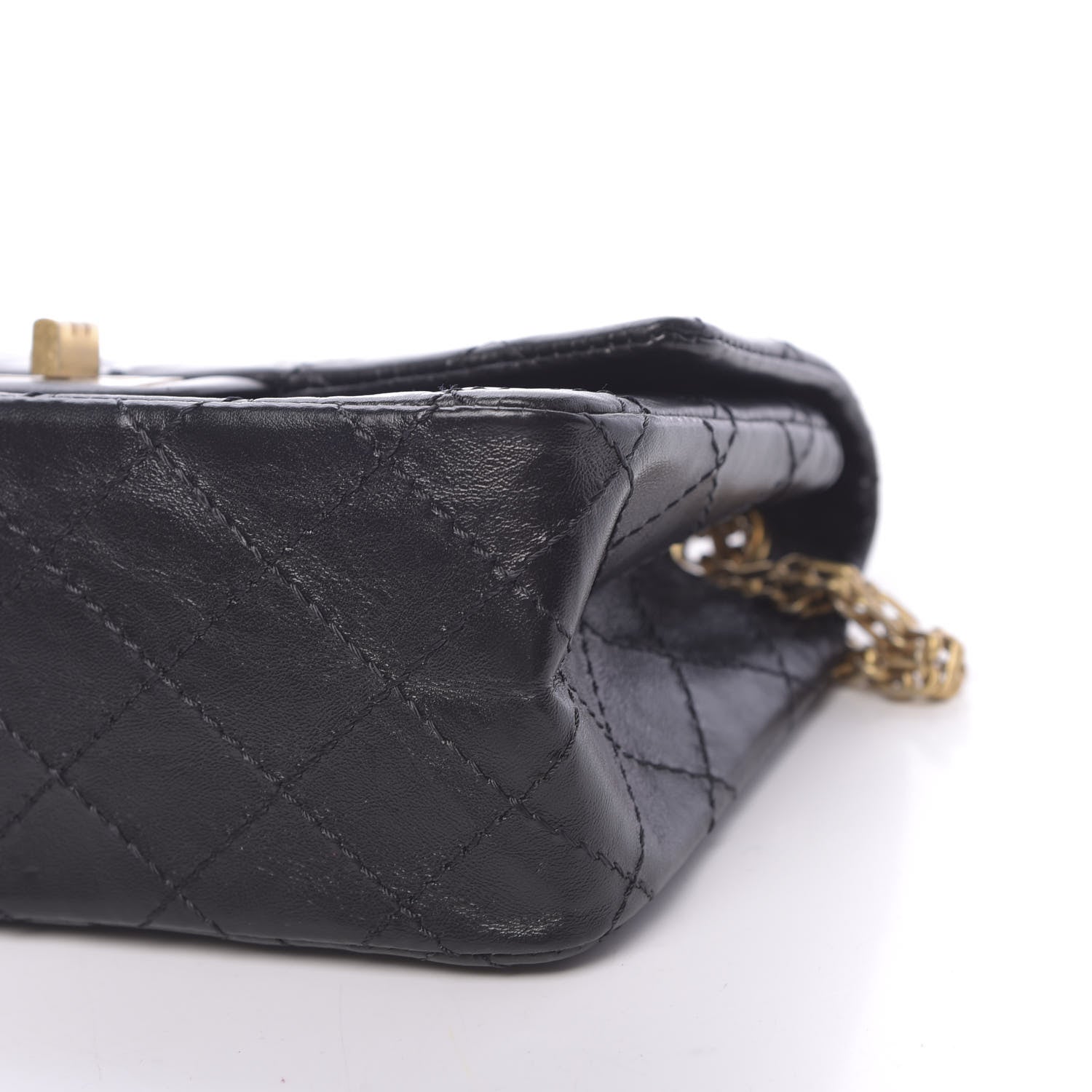 Chanel Aged Calfskin Quilted 2.55 Reissue Mini Flap Black 9 of 11