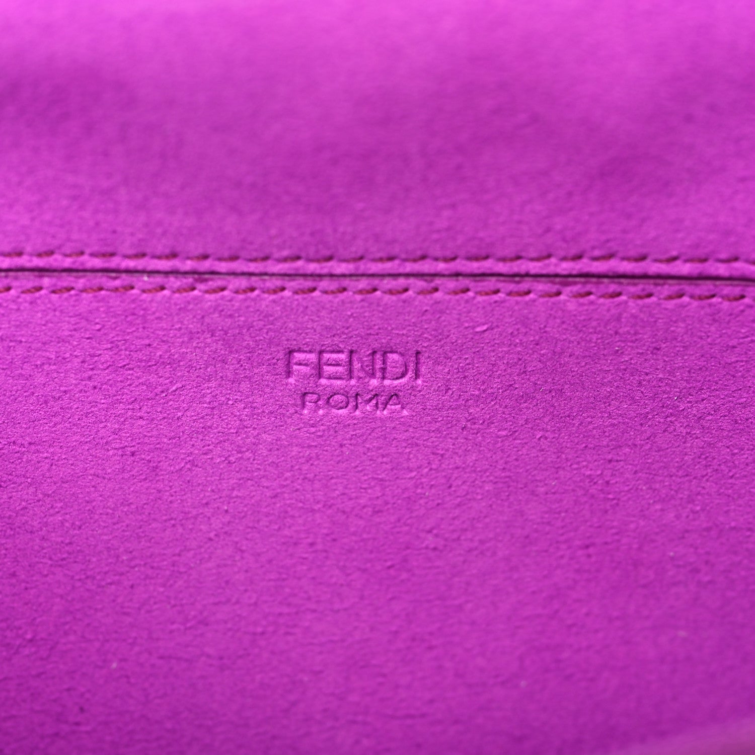 Fendi Technical Fabric FF Midi Chain Baguette Bouganville 5 of 6