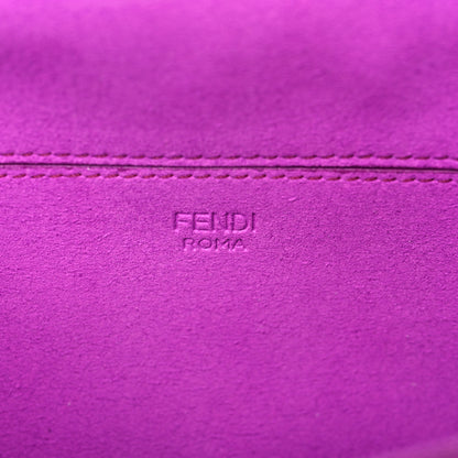 Fendi Technical Fabric FF Midi Chain Baguette Bouganville 5 of 6