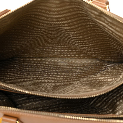 Prada Saffiano Large Galleria Double Zip Tote Caramel 7 of 32
