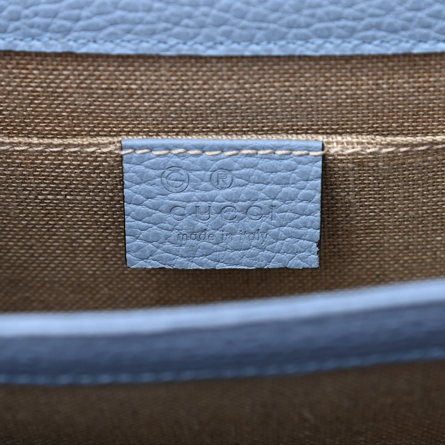 Dollar Calfskin Small Interlocking G Shoulder Bag Mineral Blue