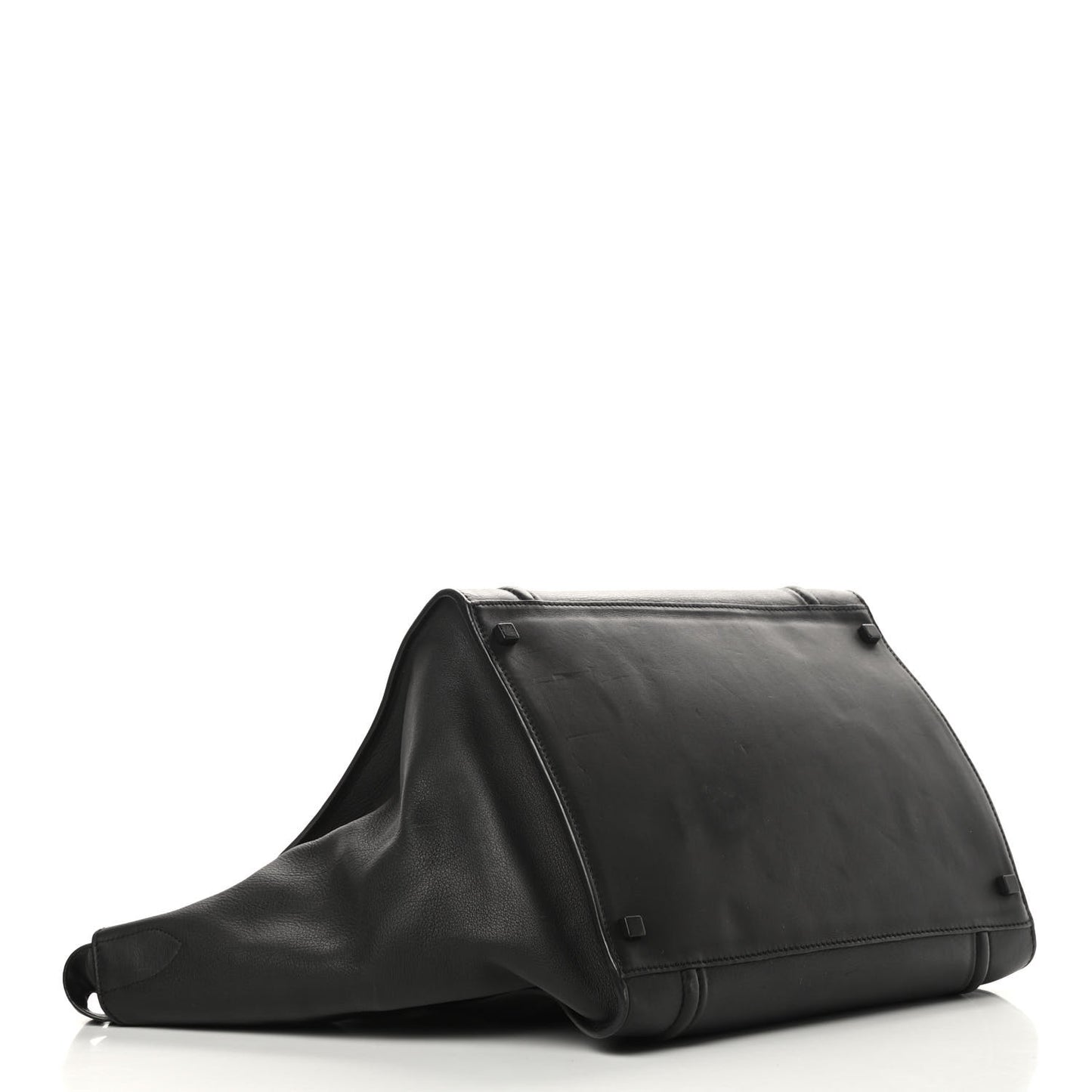 Supple Calfskin Large Phantom Luggage Black