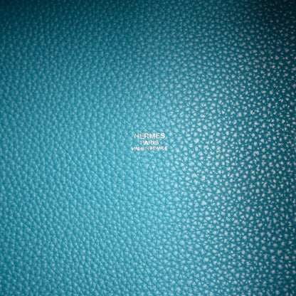 Hermes Taurillon Clemence Picotin Lock 26 GM Turquoise 6 of 7