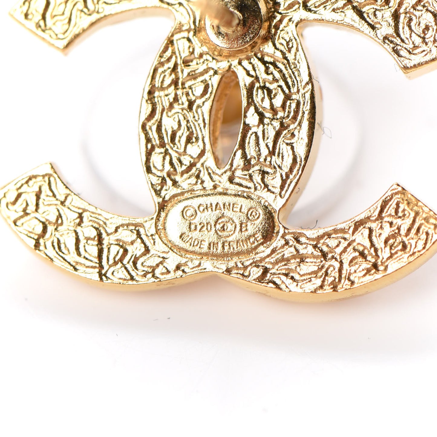 Pearl CC Earrings Gold