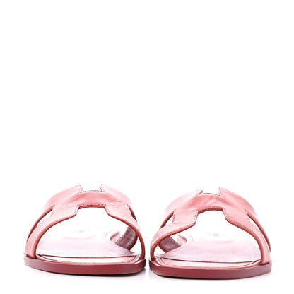 Hermes Chevre Oran Sandals 39.5 Rouge Blush 2 of 14