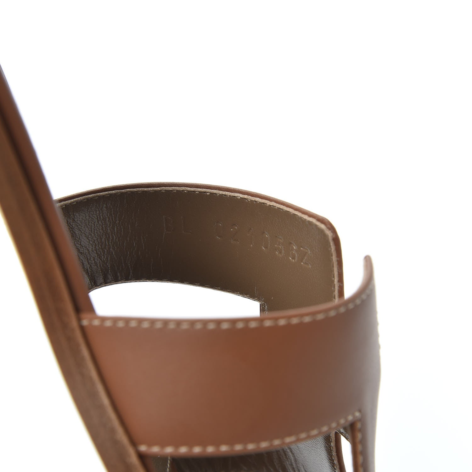 Hermes Box Calfskin Oran Sandals 39.5 Gold 9 of 10