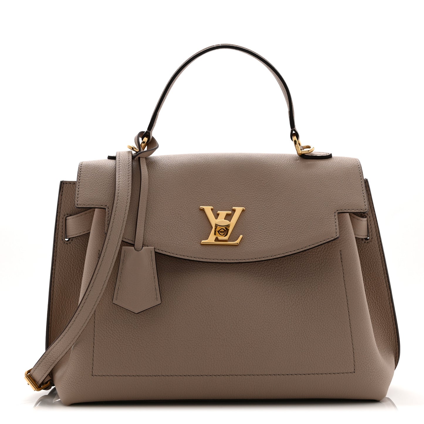 Soft Calfskin Lockme Ever MM Greige