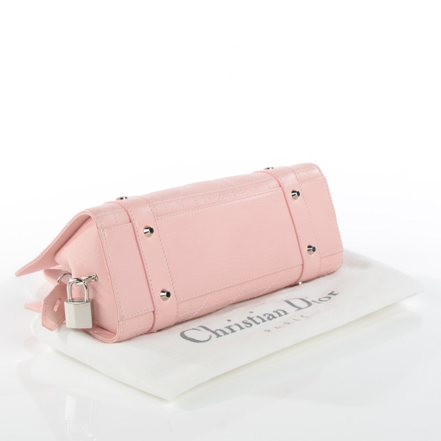 Christian Dior Calfskin Cannage Stitched Small East West Lady Dior Pink 4 of 7