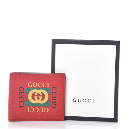Gucci Calfskin Logo Bi-Fold Wallet Red 10 of 10