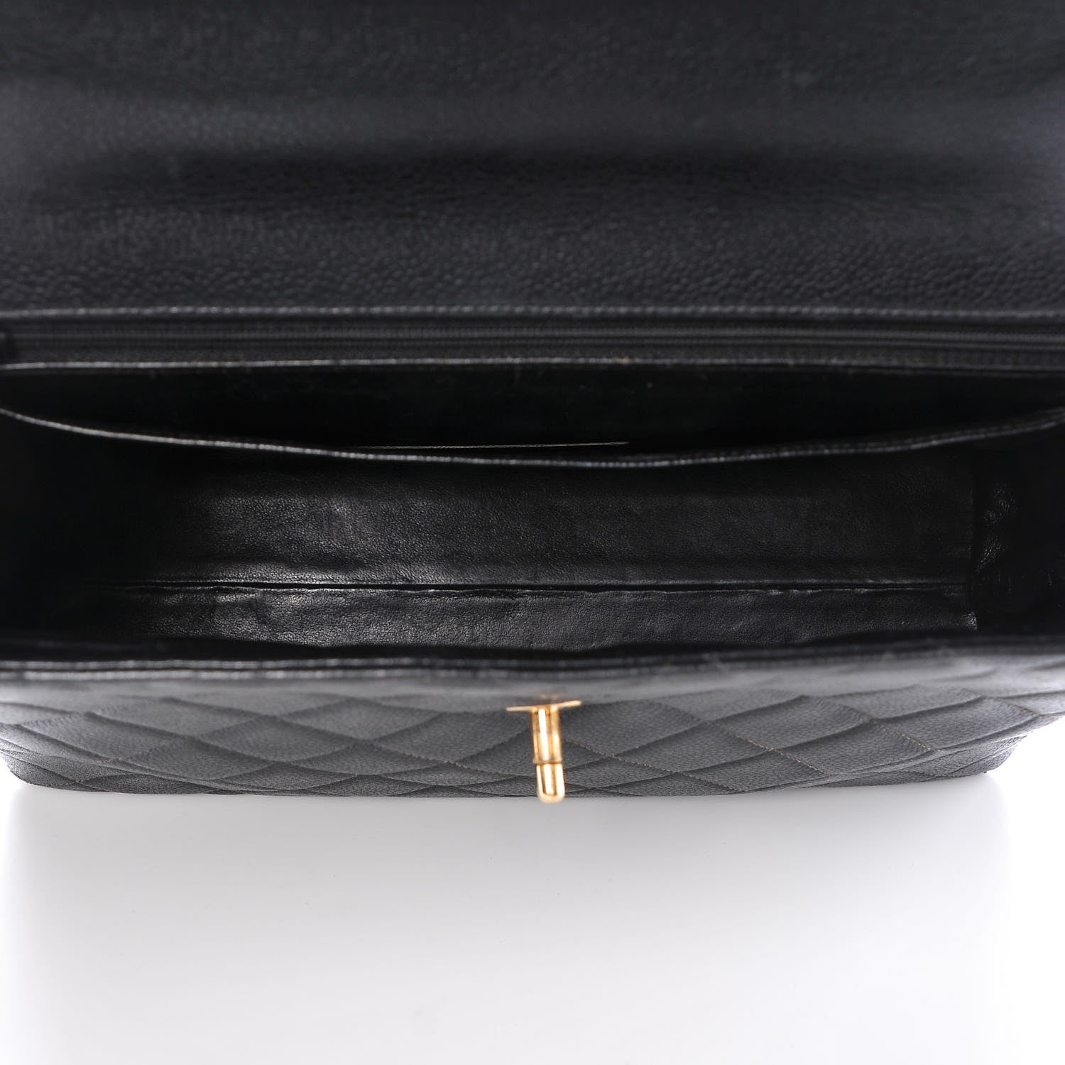 Chanel Caviar Quilted Jumbo Kelly Flap Black 7 of 12
