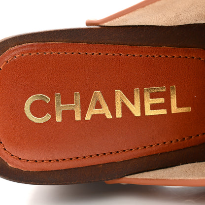 Chanel Calfskin Camellia Clogs 37 Brown 6 of 11