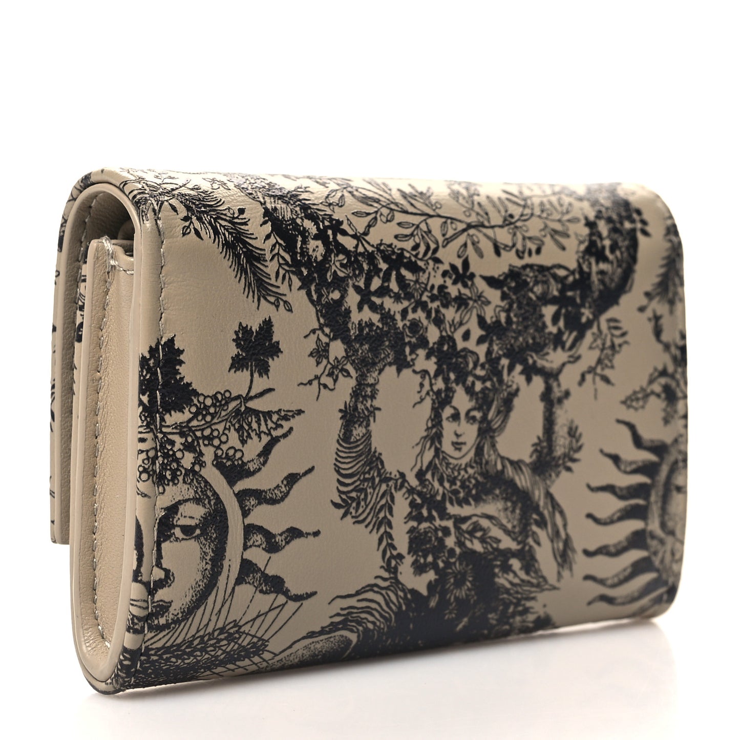 Calfskin Toile De Jouy Printed My Dior Wallet Glycine