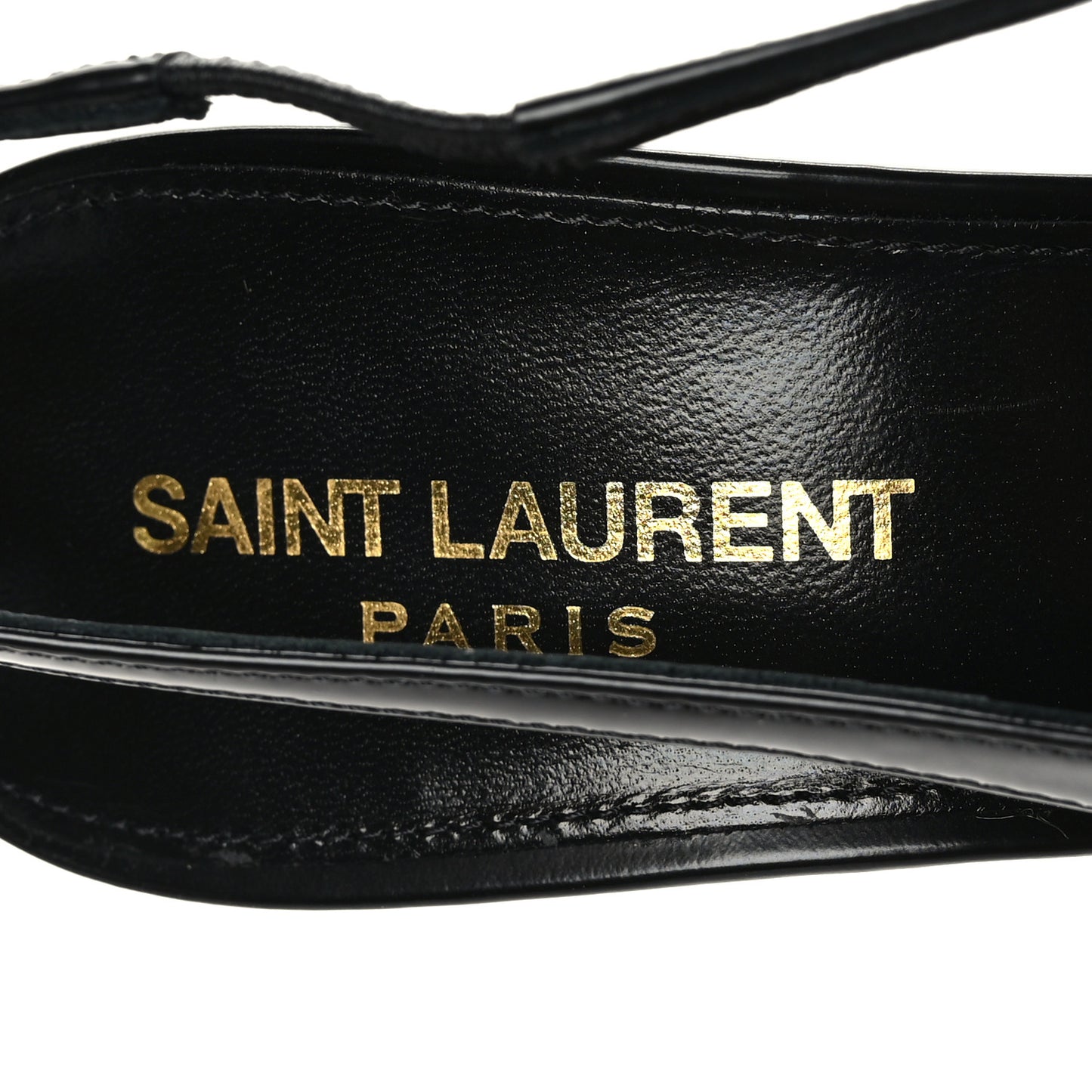 Patent Calfskin Slingback Kendall 90 Pumps 38 Black