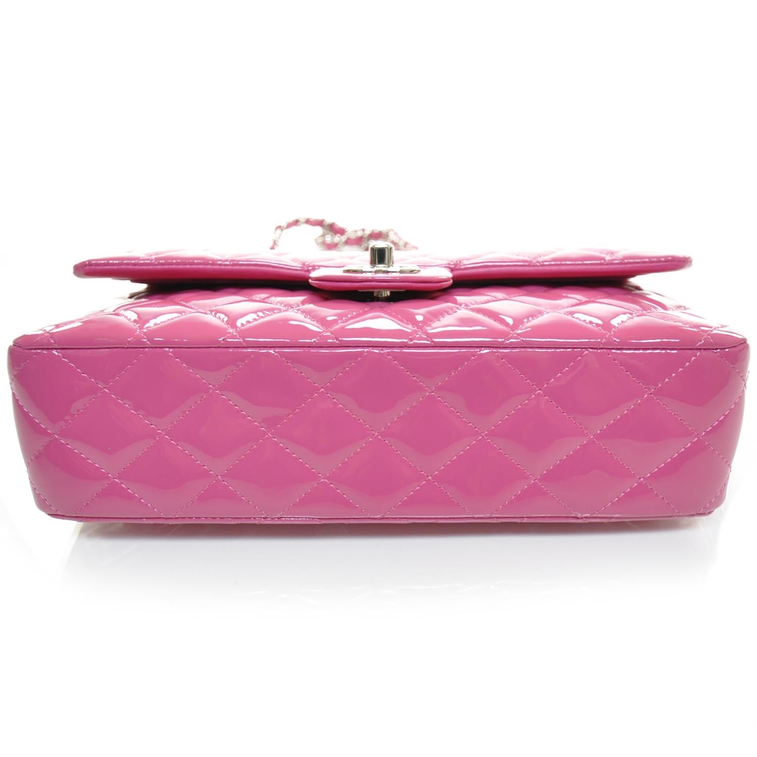 Chanel Patent Quilted Medium Double Flap Pink 4 of 10