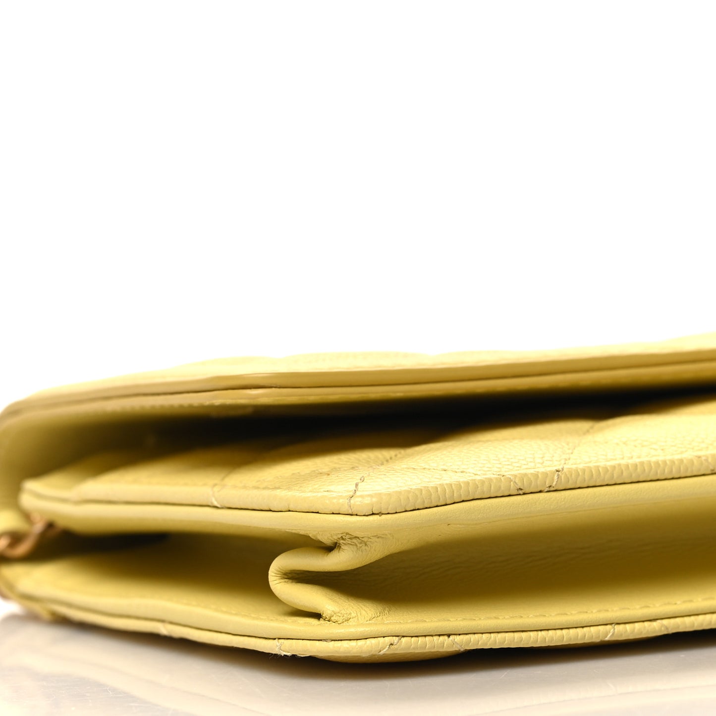 Caviar Quilted CC Filigree Wallet On Chain WOC Yellow