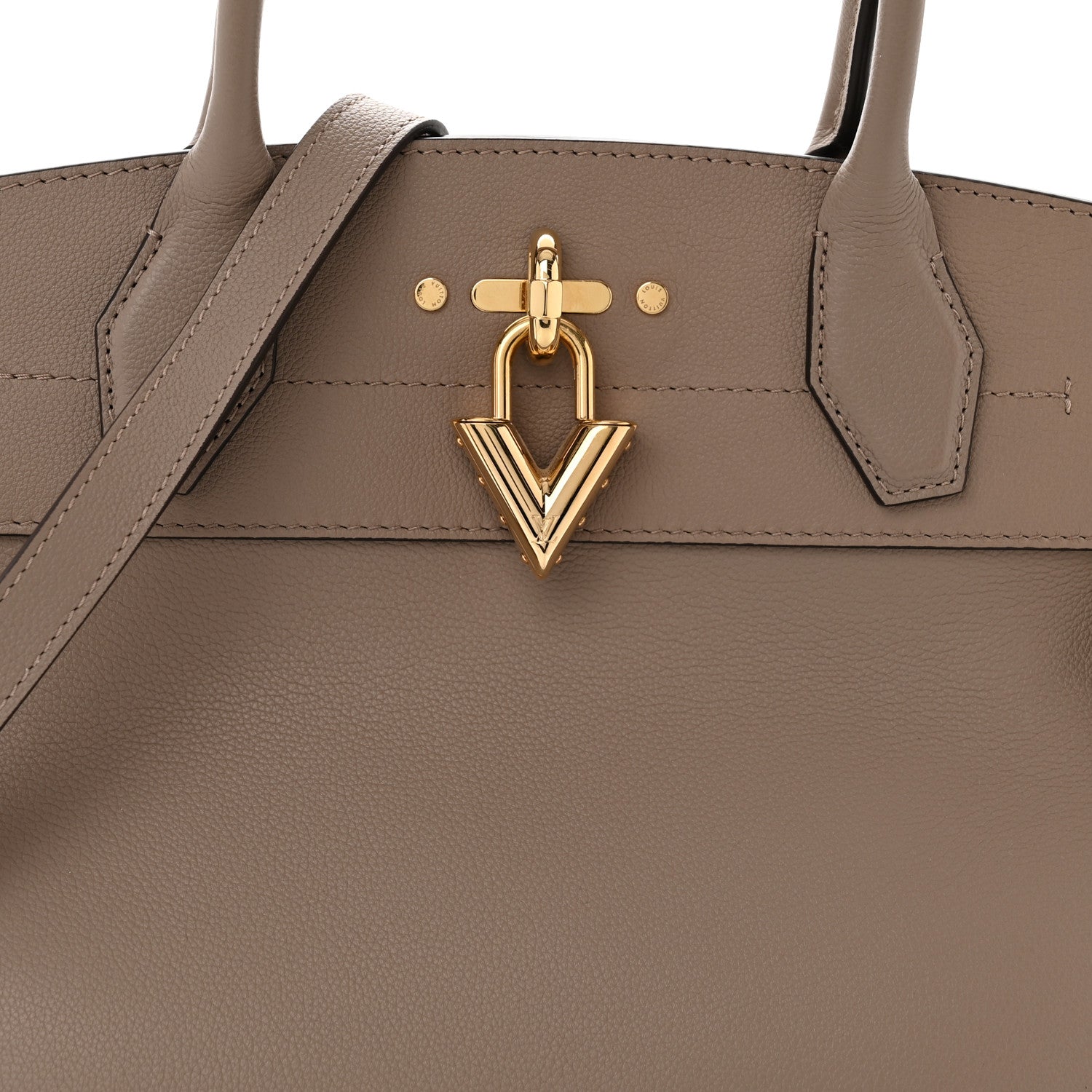 Louis Vuitton Grained Calfskin Steamer MM Galet 8 of 10