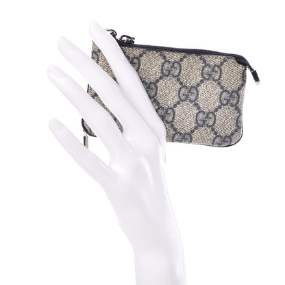 Gucci GG Supreme Monogram Key Case Beige Blue 2 of 7