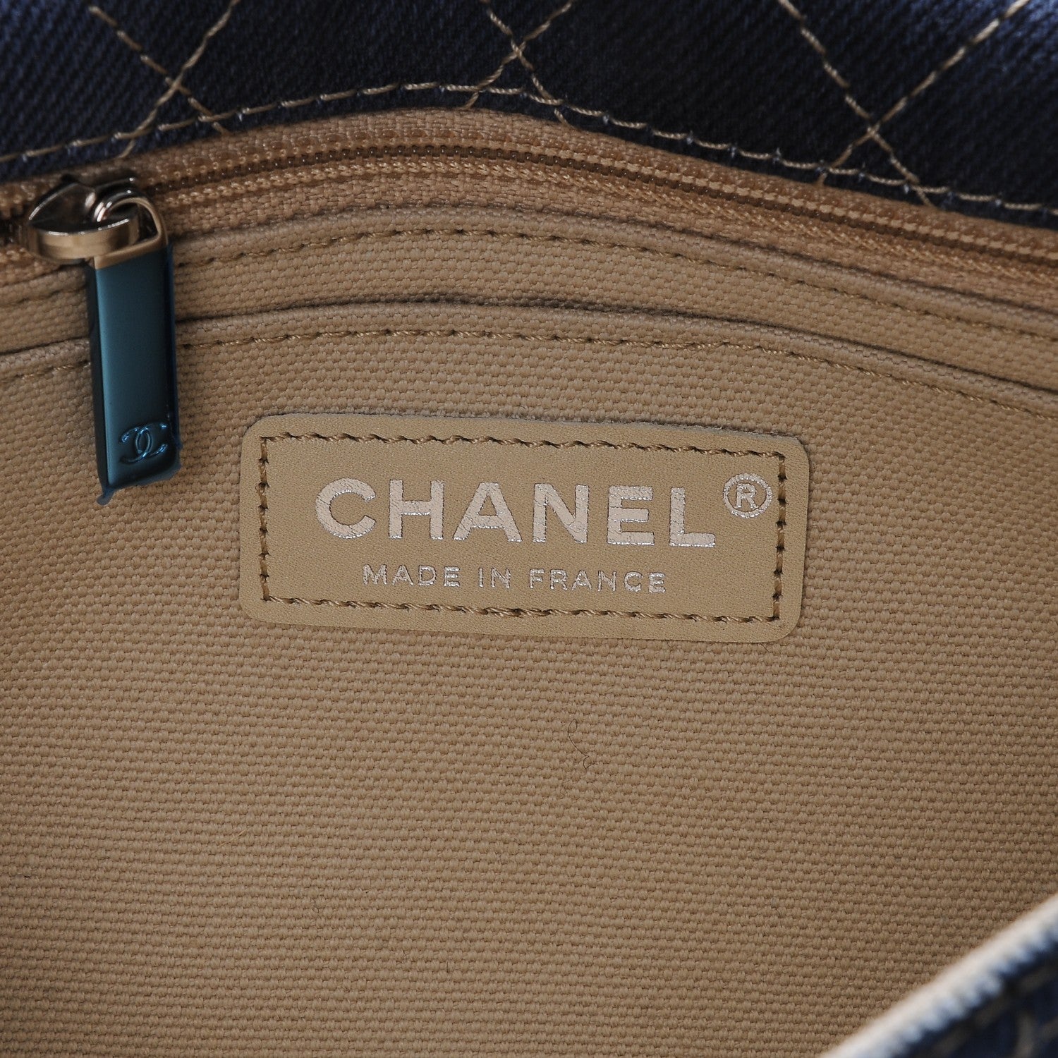 Chanel Denim Quilted Jumbo Pompom Flap Dark Blue 7 of 8