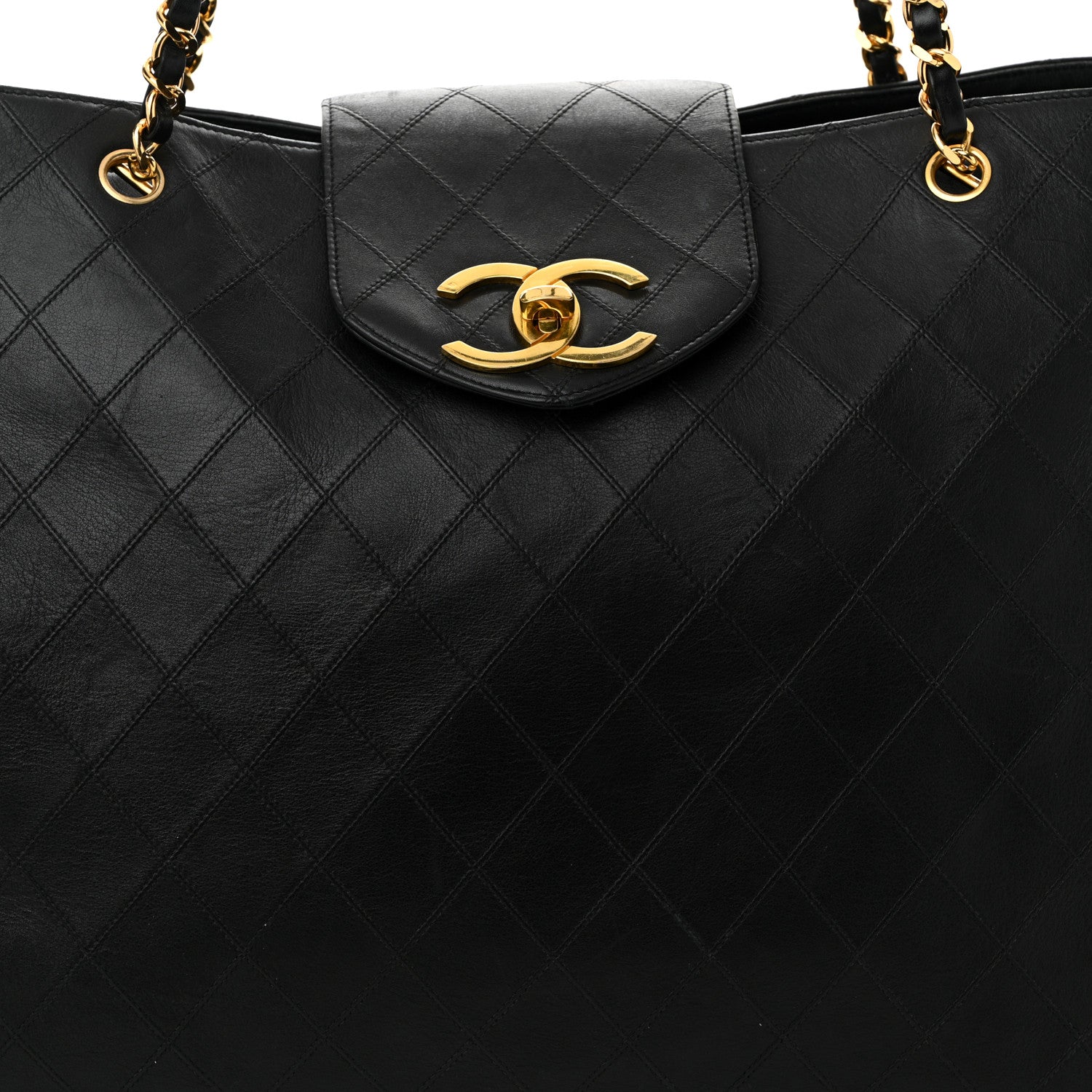 Chanel Calfskin Stitched XL Weekender Black 8 of 13