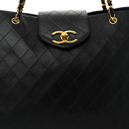Chanel Calfskin Stitched XL Weekender Black 8 of 13