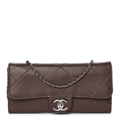 Chanel Lambskin Stitched Orient Express Wallet on Chain WOC Brown 1 of 13