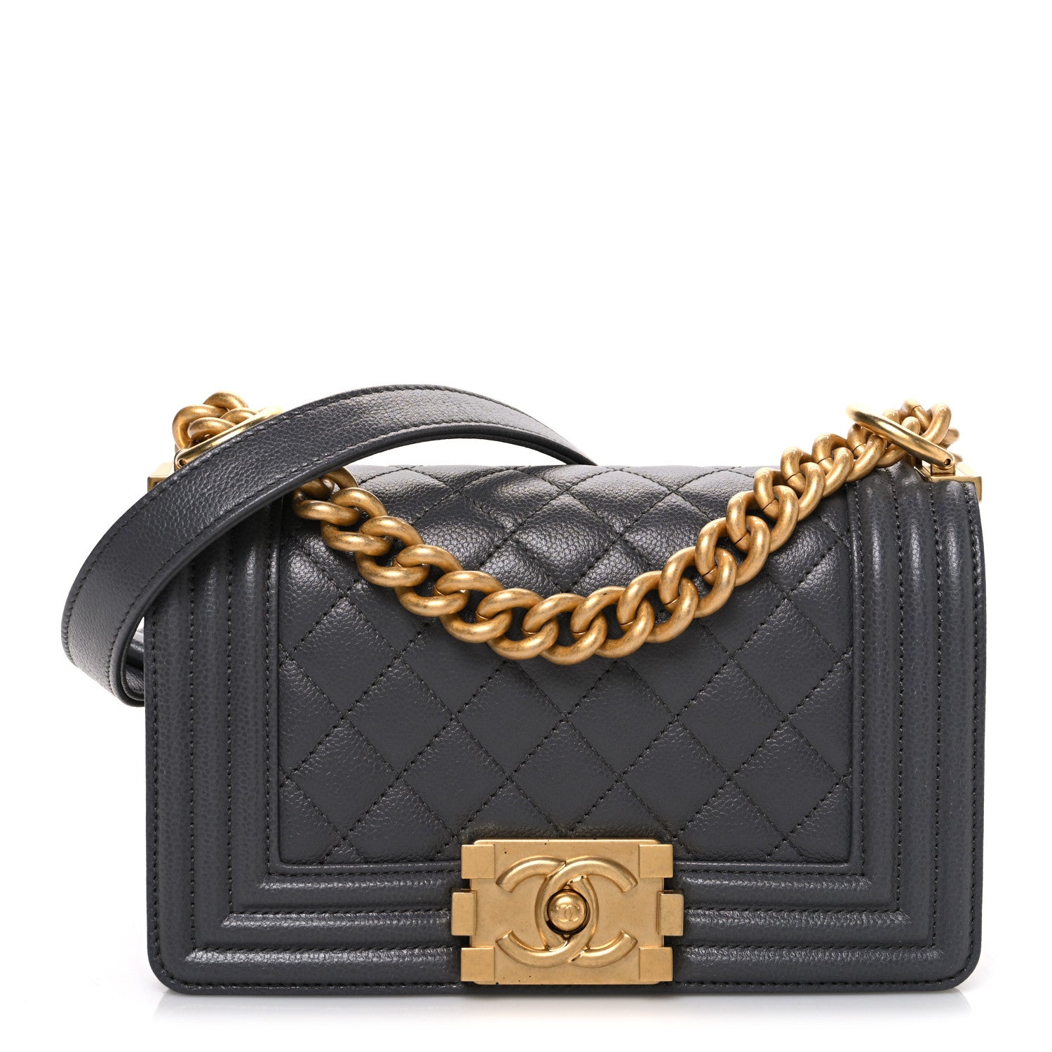 Chanel Caviar Quilted Small Boy Flap Dark Grey 1 of 11