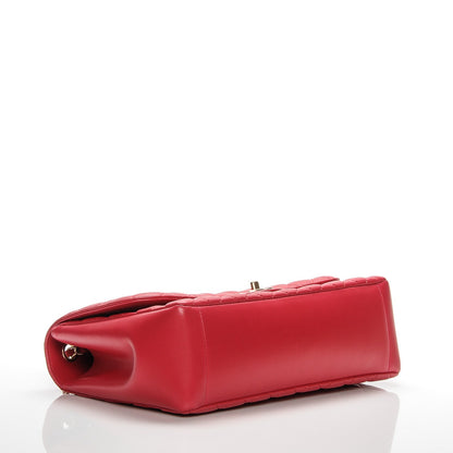 Chanel Lambskin Quilted Jumbo Mademoiselle Chic Flap Red 4 of 7