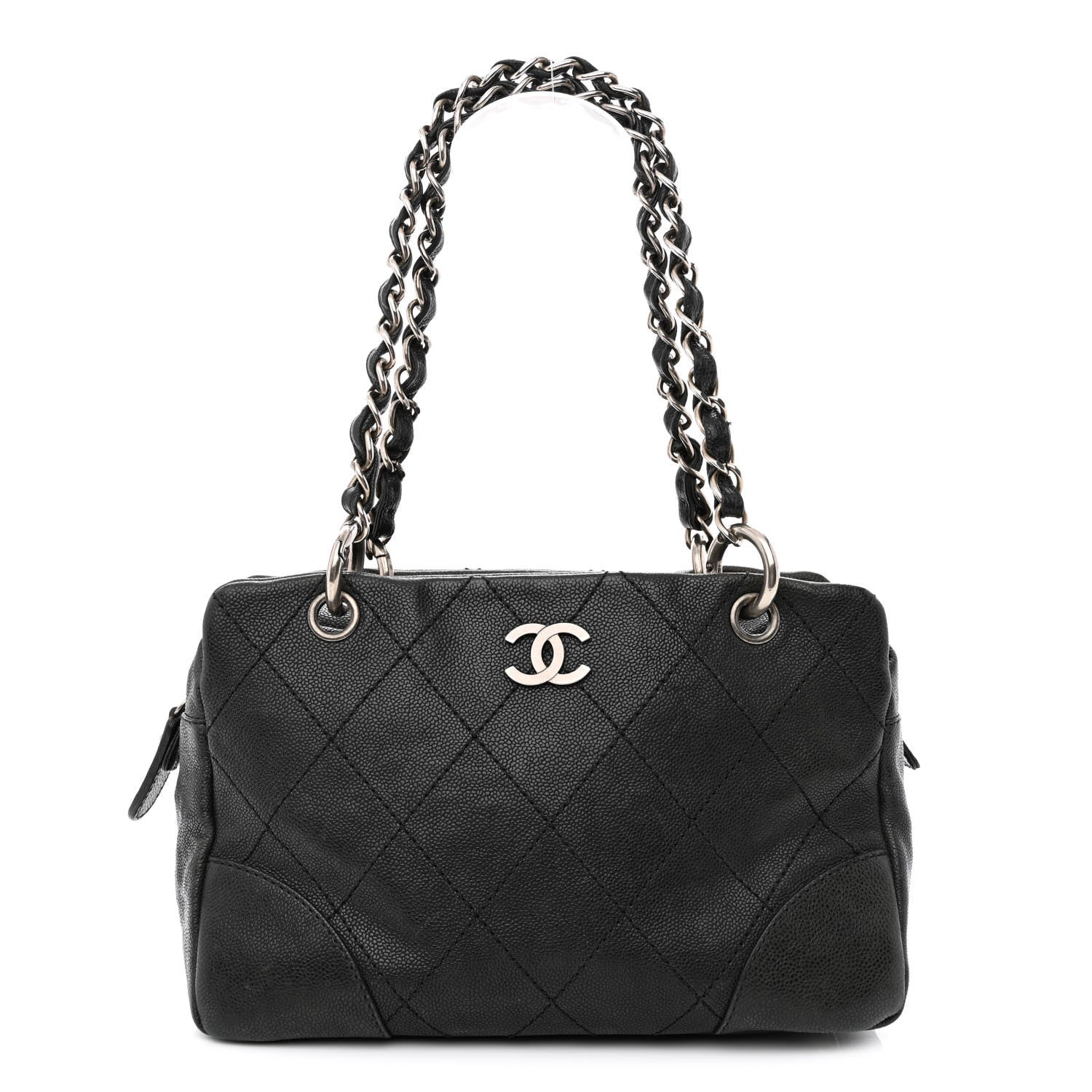Chanel Distressed Caviar Outdoor Ligne Tote Black 1 of 11