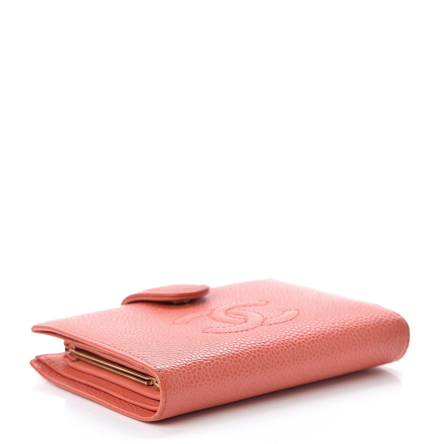Caviar Timeless CC Zipped Pocket Wallet Light Red