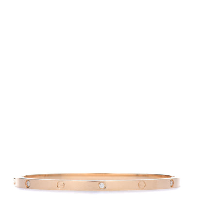 Cartier 18K Yellow Gold 6 Diamond Small LOVE Bracelet 17 3 of 6