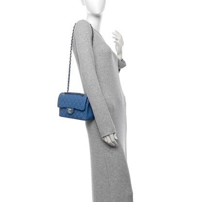Chanel Caviar Quilted Small Double Flap Blue 2 of 10