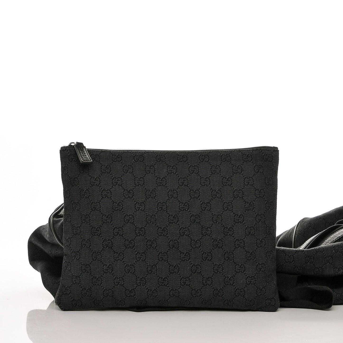 Denim Monogram Large Collapsible Carry On Duffle Black