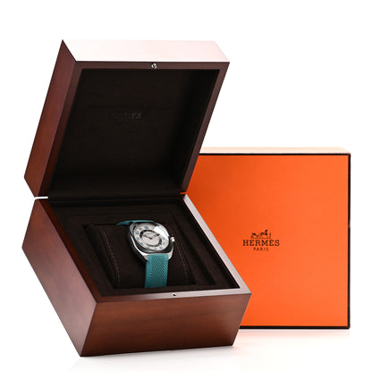 Hermes Titanium Rubber 39mm H08 Automatic Watch Bleu Saint Cyr 5 of 5