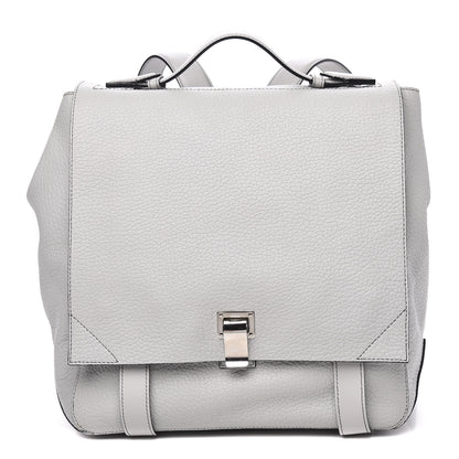 Proenza Schouler Pebbled Calfskin Small PS Courier Backpack Heather Grey 1 of 12