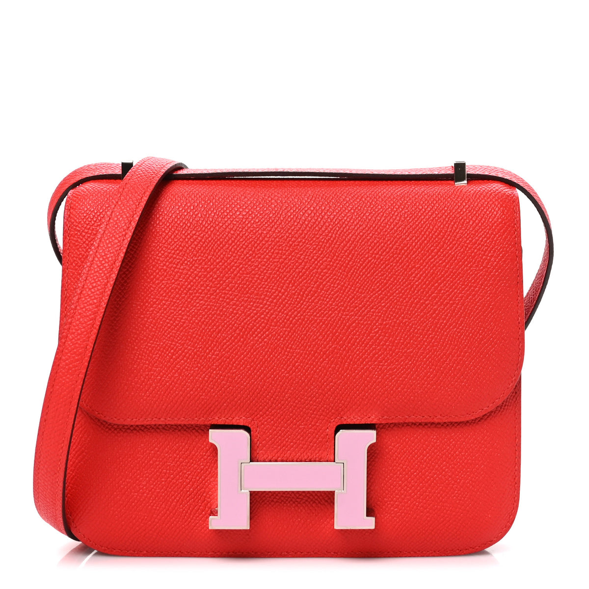 Hermes Epsom Enamel Constance 18 Rouge de Coeur Mauve Sylvestre 1 of 12