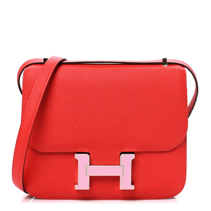 Hermes Epsom Enamel Constance 18 Rouge de Coeur Mauve Sylvestre 1 of 12
