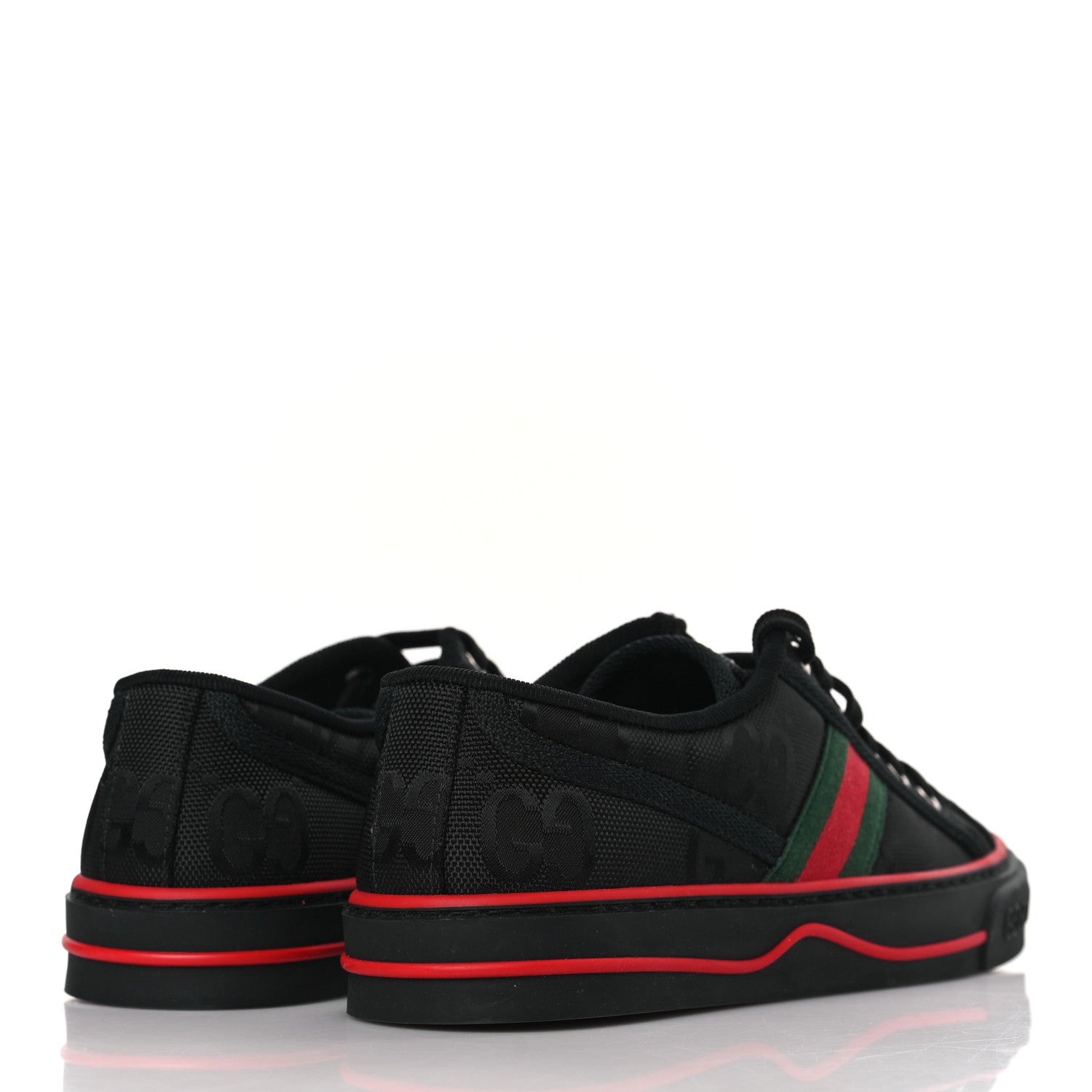 Gucci Econyl Nylon Web Monogram Off The Grid 1977 Tennis Sneakers 37.5 Black 4 of 8