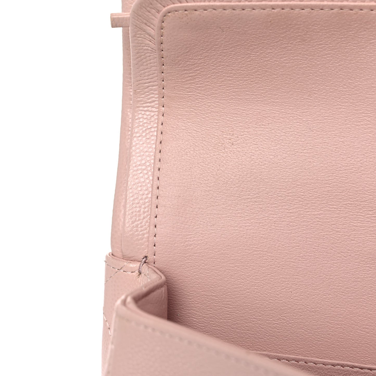 Caviar Quilted Small Double Flap Light Pink