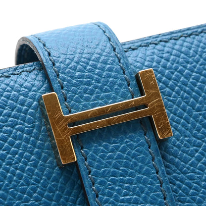 Hermes Epsom Bearn Compact Wallet Bleu Paon 11 of 12