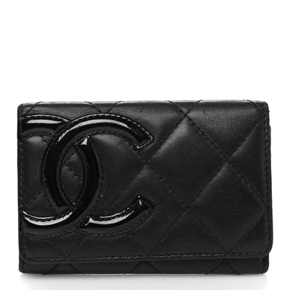 Chanel Calfskin Quilted Cambon Business Card Holder Black 1 of 9
