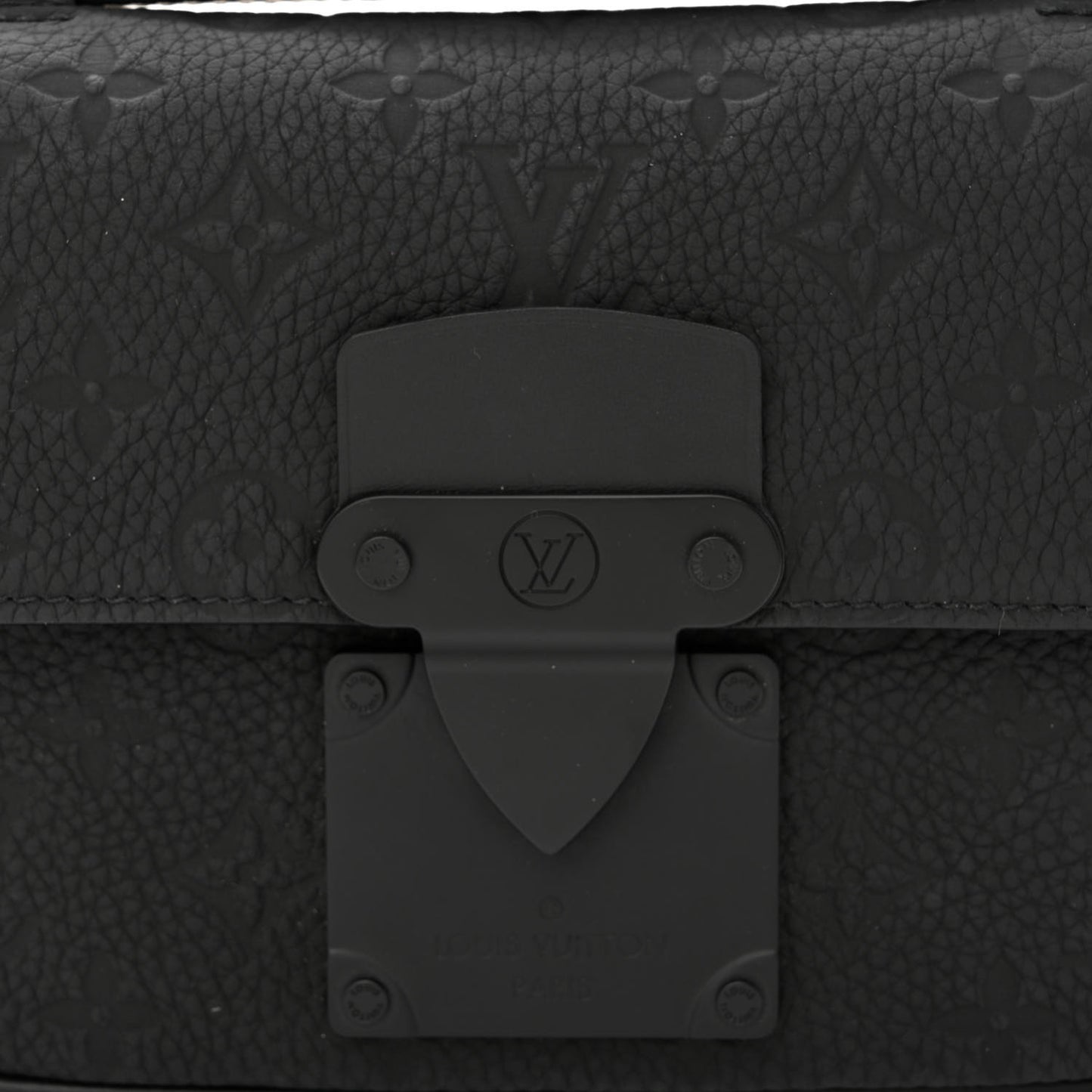Taurillon Monogram S Lock Sling Bag Black
