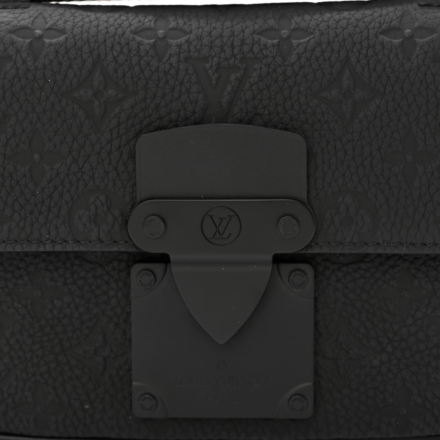 Louis Vuitton Taurillon Monogram S Lock Sling Bag Black 7 of 9