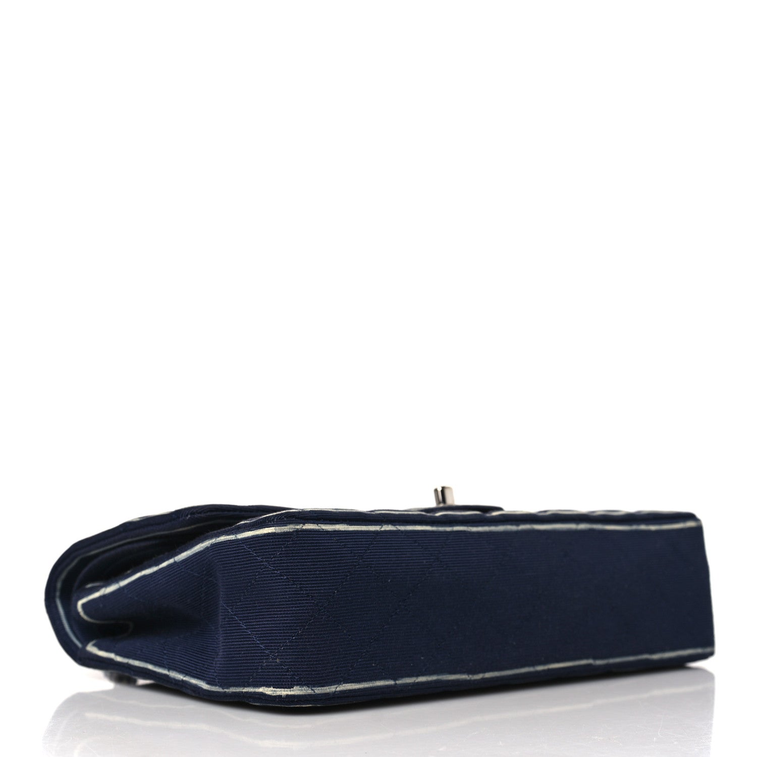 Chanel Grosgrain Quilted Medium Double Flap Navy 4 of 9