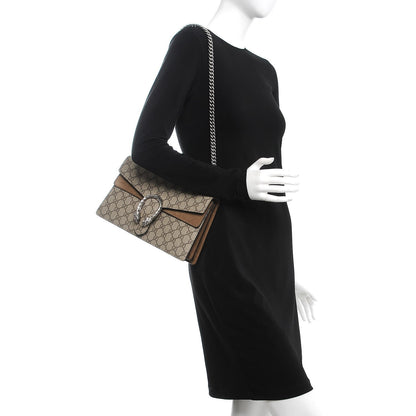 Gucci GG Supreme Monogram Small Dionysus Shoulder Bag Taupe 2 of 8