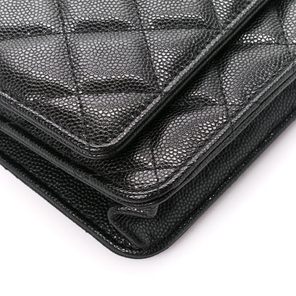 Chanel Caviar Quilted My Everything Wallet On Chain WOC Black 10 of 12